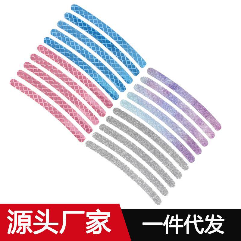 汽车轮毂反光贴车载轮胎警示反光贴纸电动摩托车轮胎个性装饰贴纸