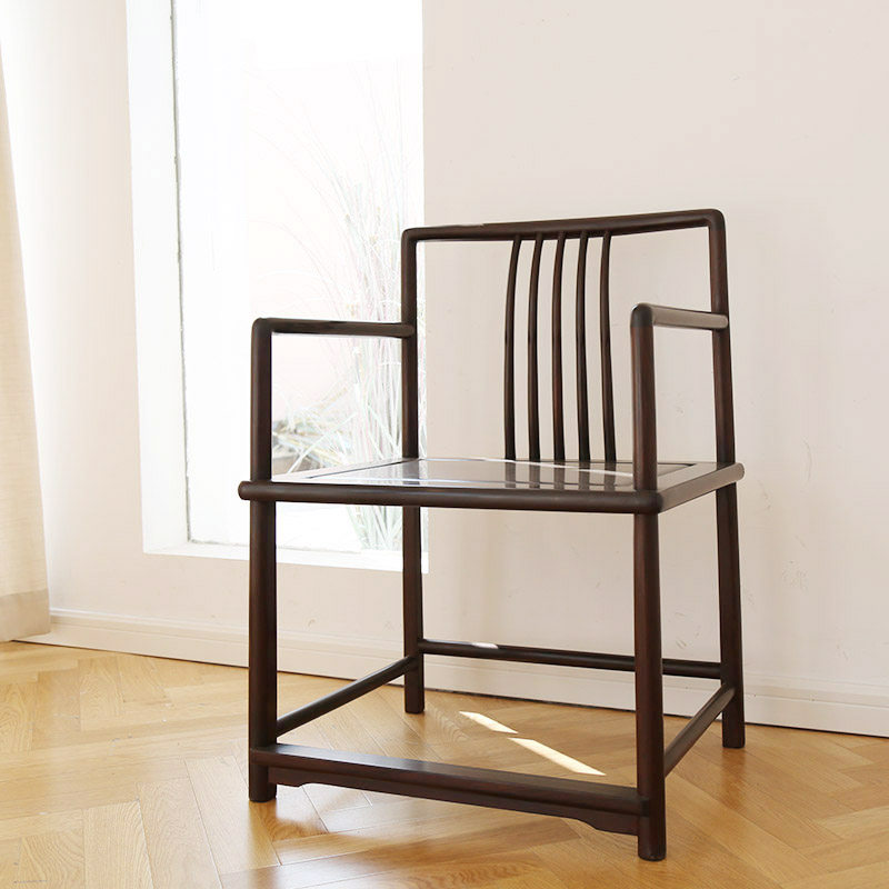 东非酸枝小禅椅茶椅子新中式红木明式梳子官帽椅家具木易文化