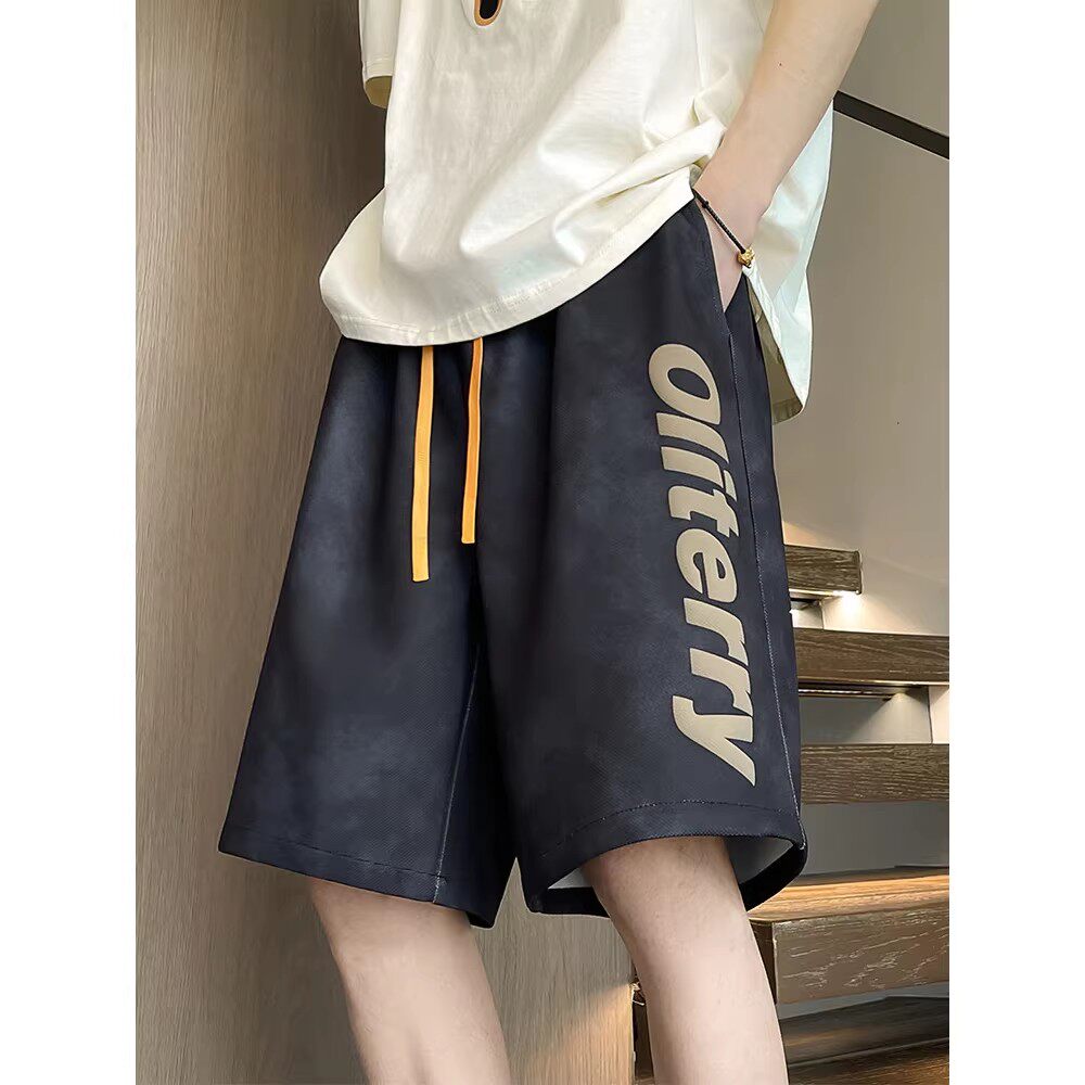 美式扎染脏脏短裤男夏季新款宽松直筒运动休闲裤子青少年五分潮牌