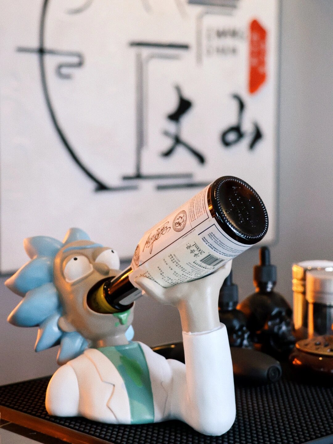 瑞克与莫蒂 Rick and Morty红酒瓶托酒瓶架子美式摆件动漫周边