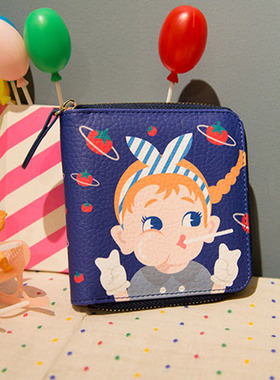 bentoy棒棒方钱包可爱卡通女孩多功能包森系小清新韩国短款钱包