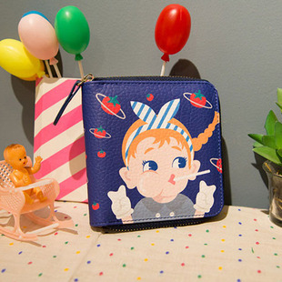 bentoy棒棒方钱包可爱卡通女孩多功能包森系小清新韩国短款钱包