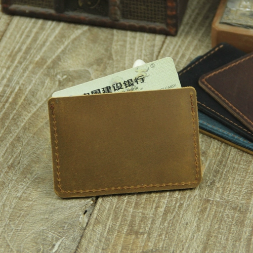 Маленький защитный чехол ручной работы, кожаный мультяшный чехол для проездного и картхолдер