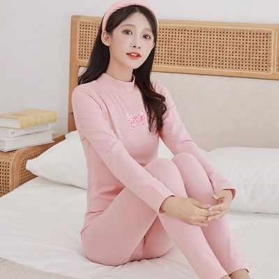 可爱印花100%纯棉秋衣秋裤套装