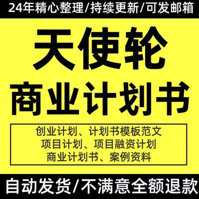 初创公司天使轮A轮融资商业计划书模板范文商业计划成功案例方案