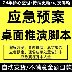 生产安全事故应急预案编制模板应急演练桌面推演方案脚本总结报告