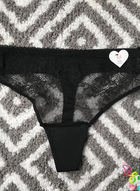 119元5条6ixty8ight专柜正品 黑色无痕蕾丝透视T裤丁字内裤 底裤