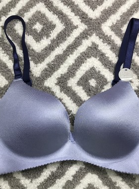 旧款轻瑕清货6ixty8ight一片式无痕无钢圈蓟蓝色内衣 文胸BR04165