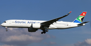 400 南非航空 900 SDF 空客A350 飞机模型合金材质 Aviation