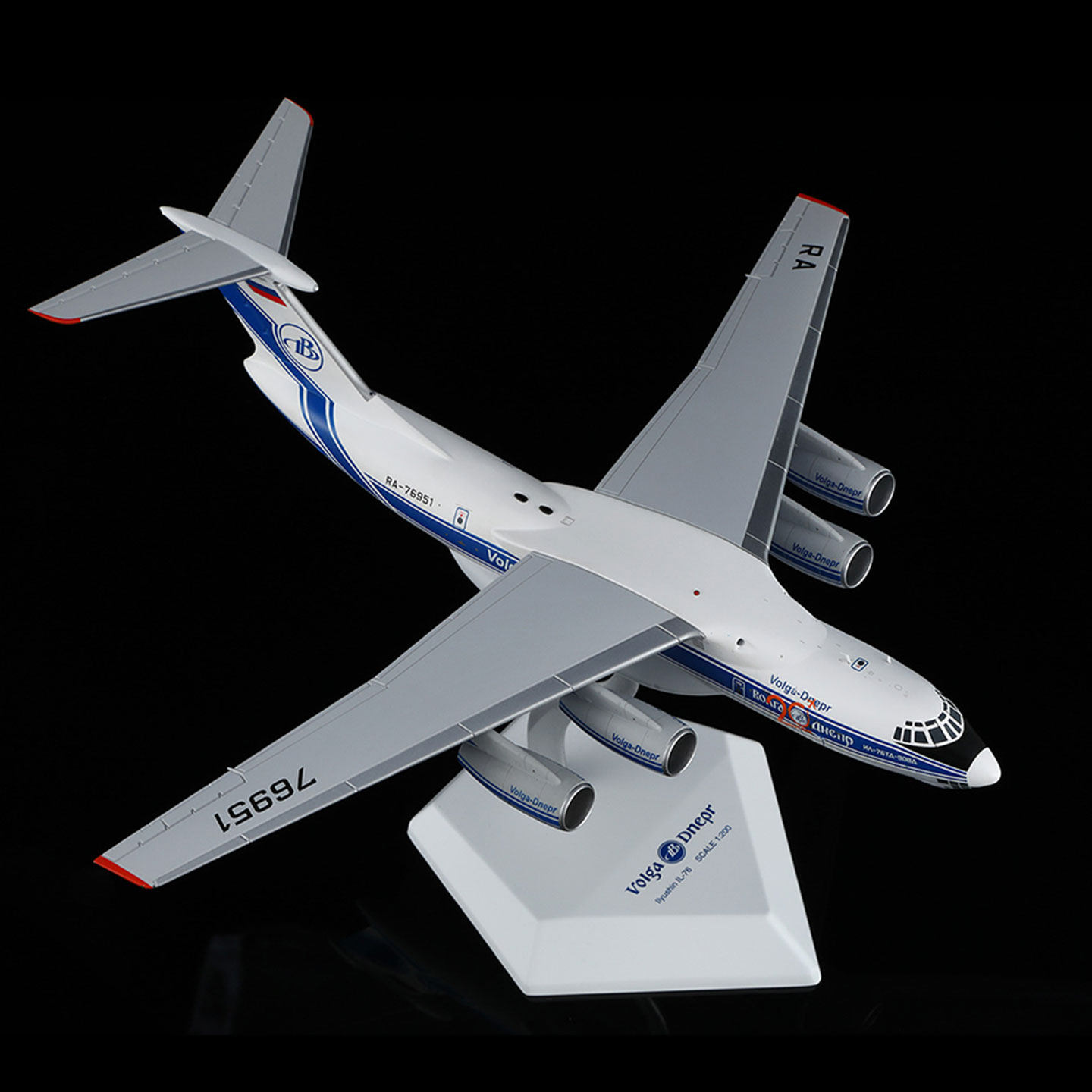SQ Wings 1:200 合金飞机模型 伏尔加-第聂伯航空 IL-76 RA-76951