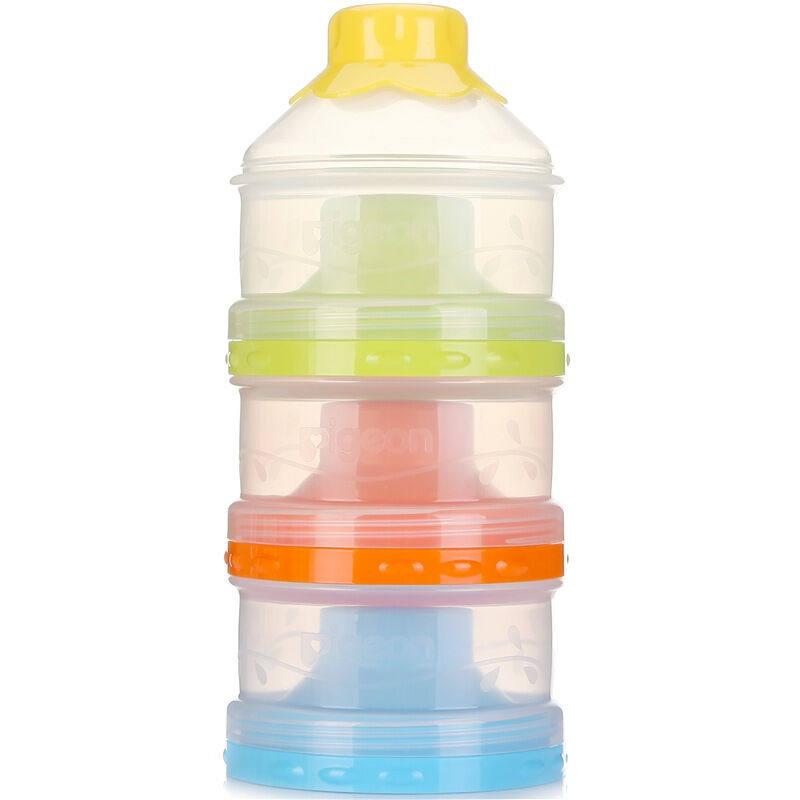 贝亲婴儿奶粉盒大容量独立开口三层格便捷分装储存盒零食盒CA07