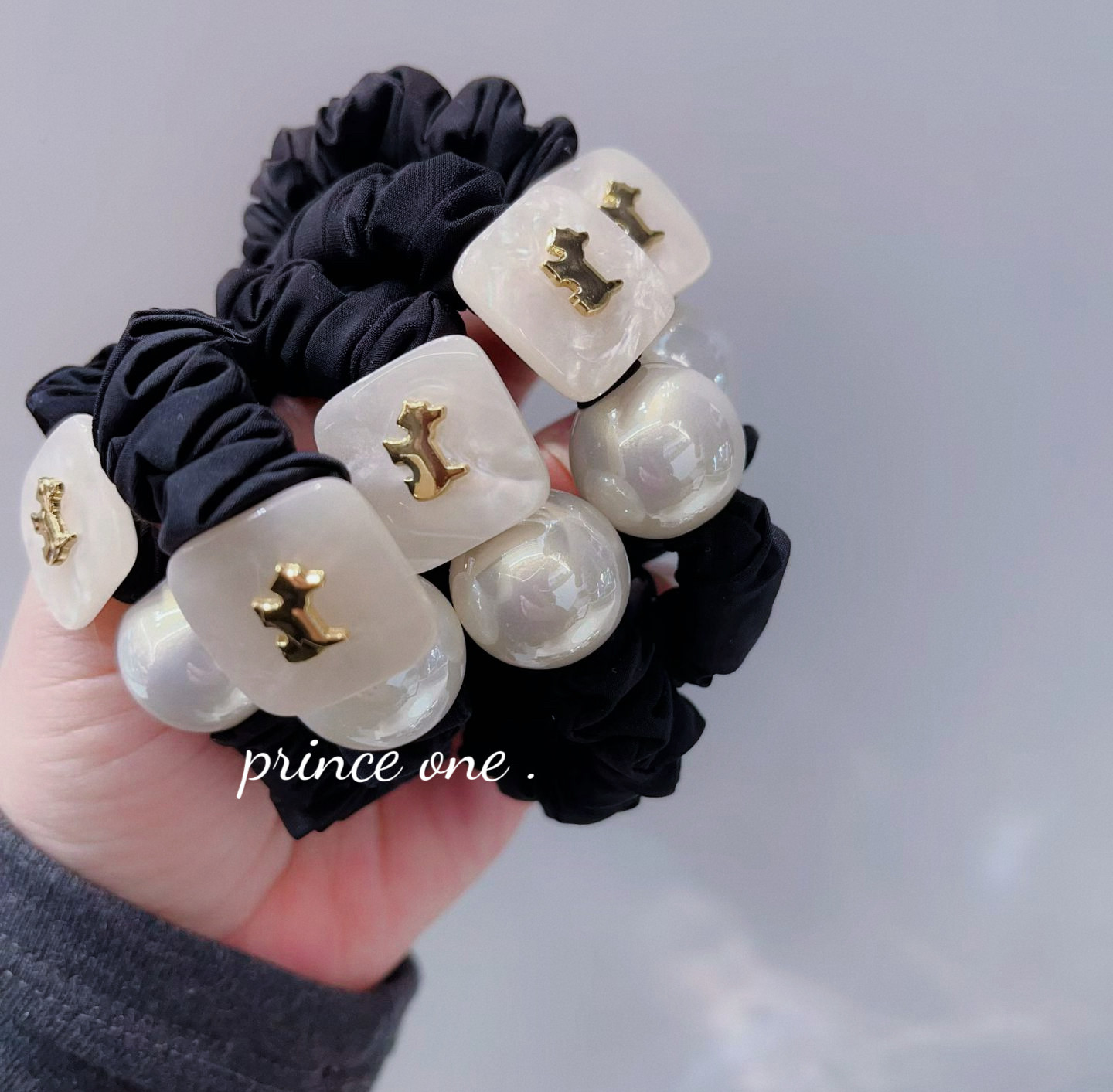 韩国爆款 珍珠小狗发圈 高弹力面膜圈头绳卡通头皮筋马尾发绳发饰