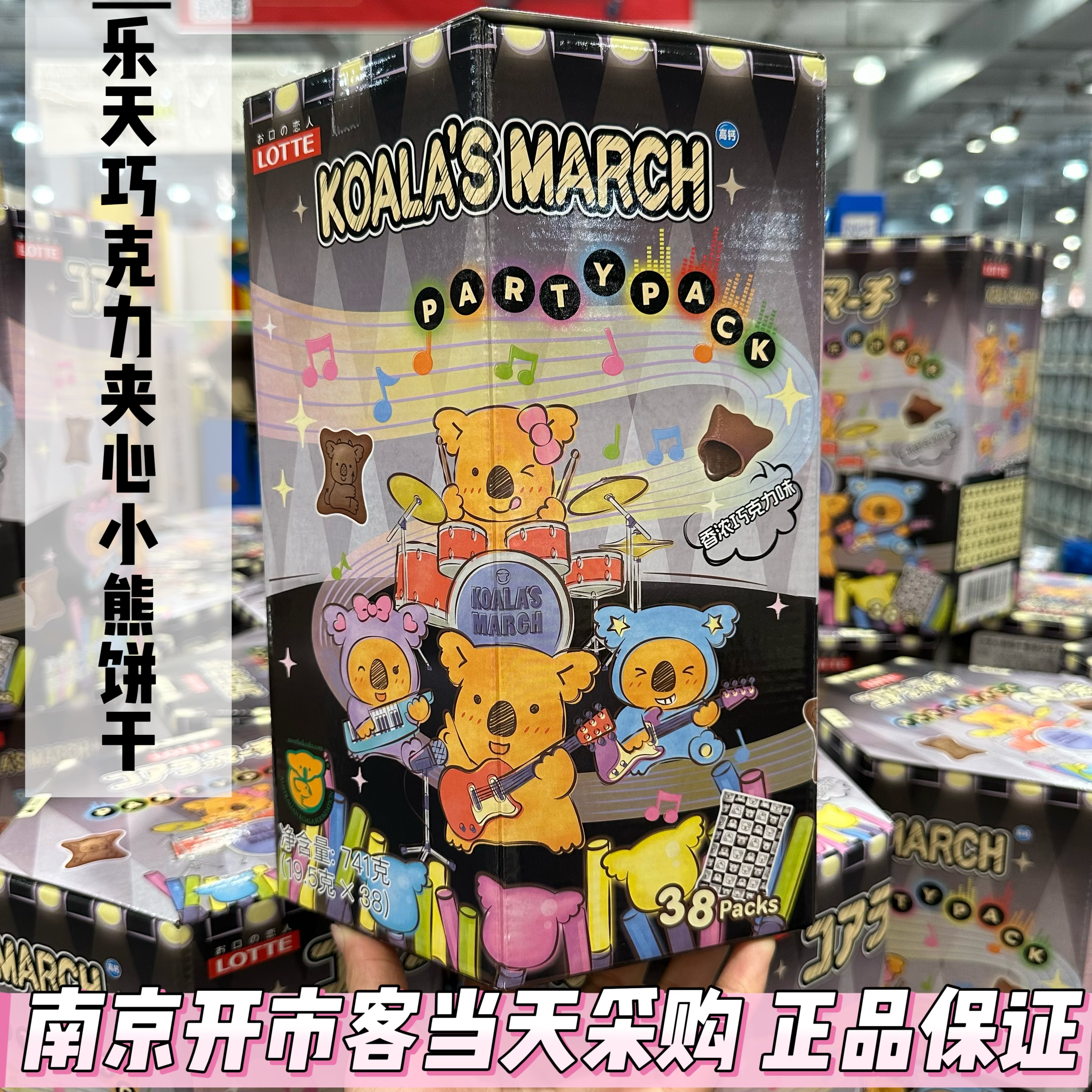 开市客代购乐天小熊饼干香浓巧克力夹心饼干儿童零食Lotte独立装