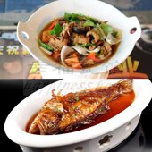 酒店陶瓷梅花炉加热锅仔干锅炉保温炉明炉蜡烛加热餐具鱼盘炉套