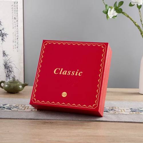 中国红礼盒燕窝虫草双拼包装