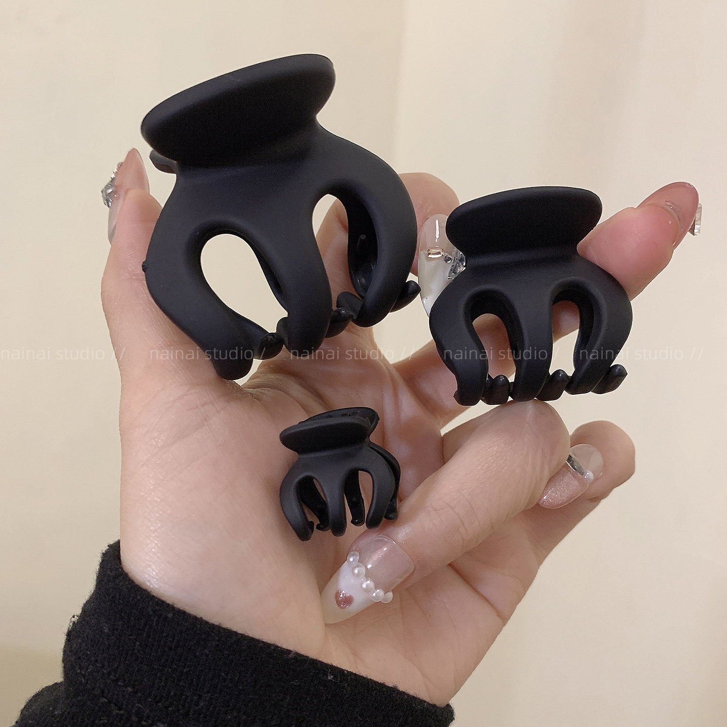 高马尾抓夹~南瓜小发夹固定公主头丸子头2026新款鲨鱼夹发饰头饰