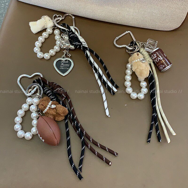 毛绒小熊挂件~原创款miu系风包包挂饰ins编织登山绳手绳钥匙扣潮,服饰配件/皮带/帽子/围巾,包挂件,淘宝优惠券,粉丝福利购,淘宝优惠卷