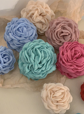 高版本！Caro同款干枯玫瑰花抓夹后脑勺发卡ins博主鲨鱼夹发饰女