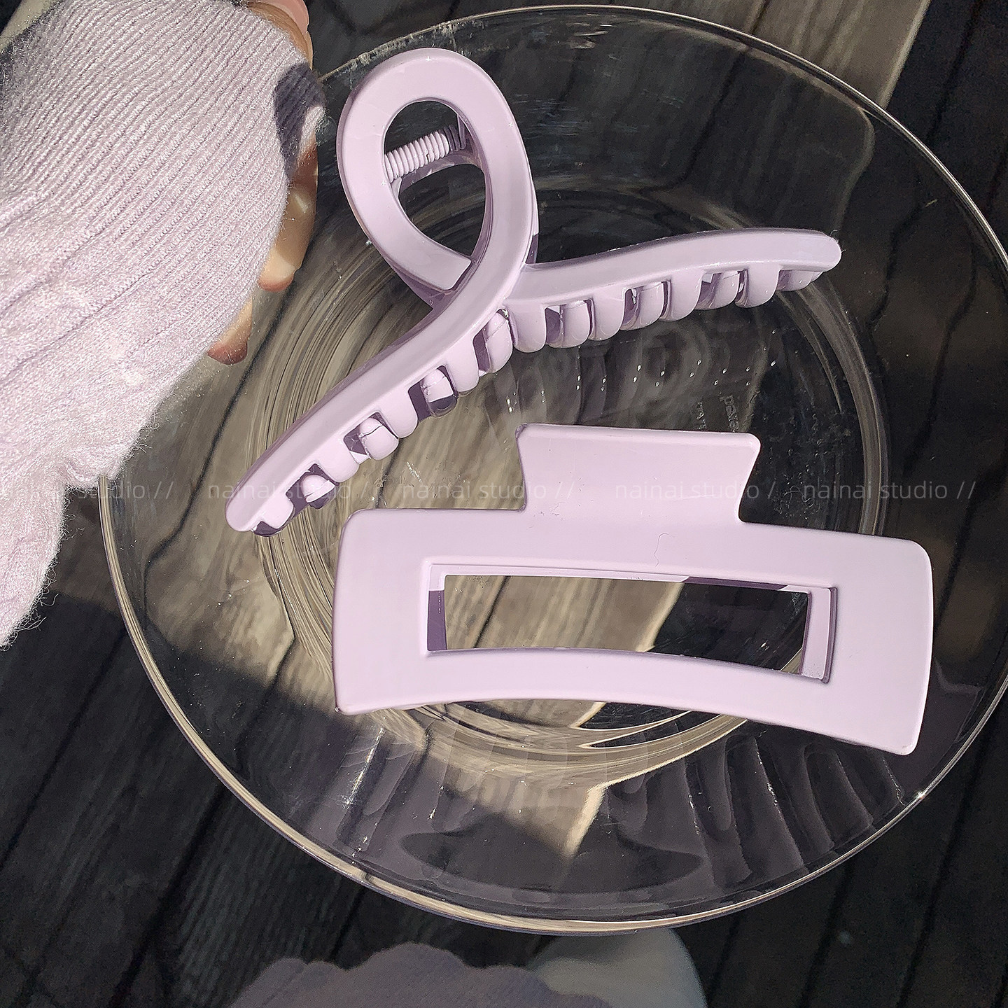 紫色抓夹~温柔气质2026春季新款大号后脑勺盘发鲨鱼夹发饰头饰女