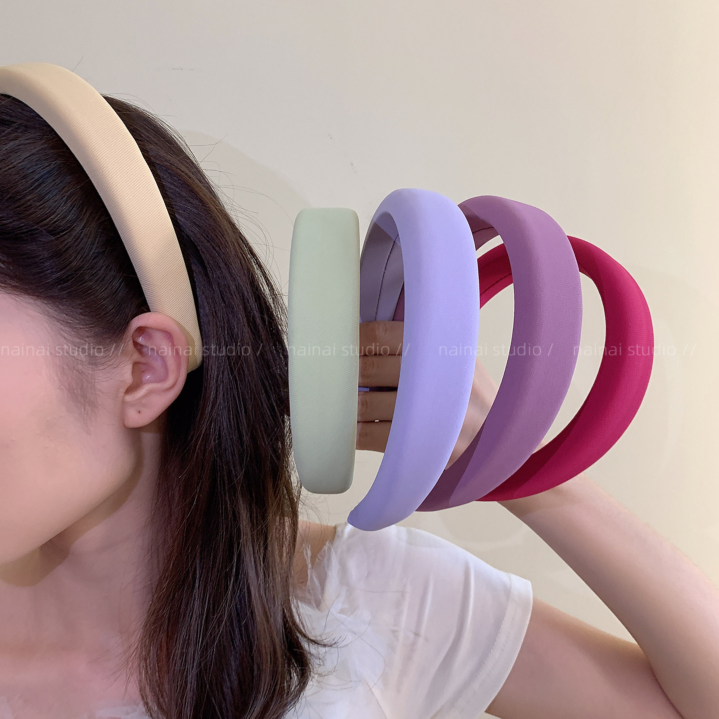 彩色发箍~高颅顶2025夏季新款小清新甜美少女心外出发卡发饰压发