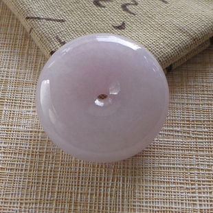 工厂直销609# A货老种紫罗兰冰润细腻饱满翡翠平安扣