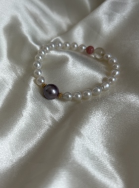 【月明时】爱迪生天然淡水珍珠单圈多宝手链 朴蝉