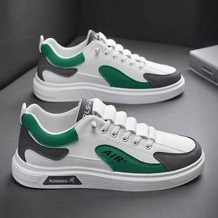 一脚蹬小白鞋 断码 男士 休闲鞋 男 真皮透气运动百搭休闲板鞋