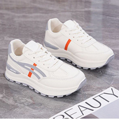 断码 真皮休闲鞋 女春夏新款 2025年韩版 百搭皮面防水软底防滑老爹鞋