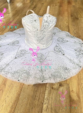 丹艺简易成人儿童芭蕾演出服浅灰色tutu裙盘裙比赛表演定制