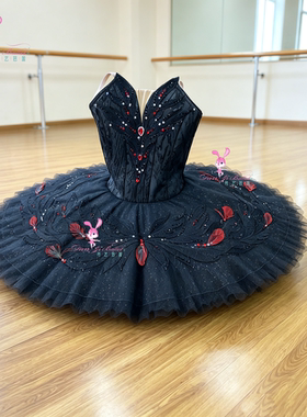 丹艺芭蕾舞服天鹅之死黑天鹅tutu裙盘裙女比赛服演出服专业定制