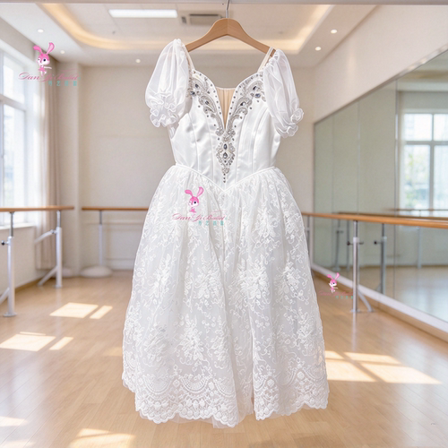 丹艺芭蕾舞服白色仙女纱裙演出服盘裙tutu比赛服表演服专业定制