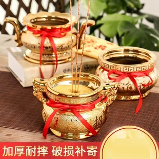 烧香炉家用供奉插香室内壁炉精致火炉庙宇银色江南手艺污染工艺地