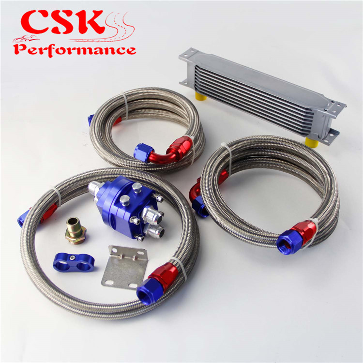 9排/层/行AN10银色英式油冷器分离式套件日本车通用机油冷却器|ruв категории автомобиль/товаров/аксессуары/переоснащение, автозапчасти, система охлаждения, радиатор - от Buy2taobao.com для оказания профессиональной услуги покупки агента Taobao