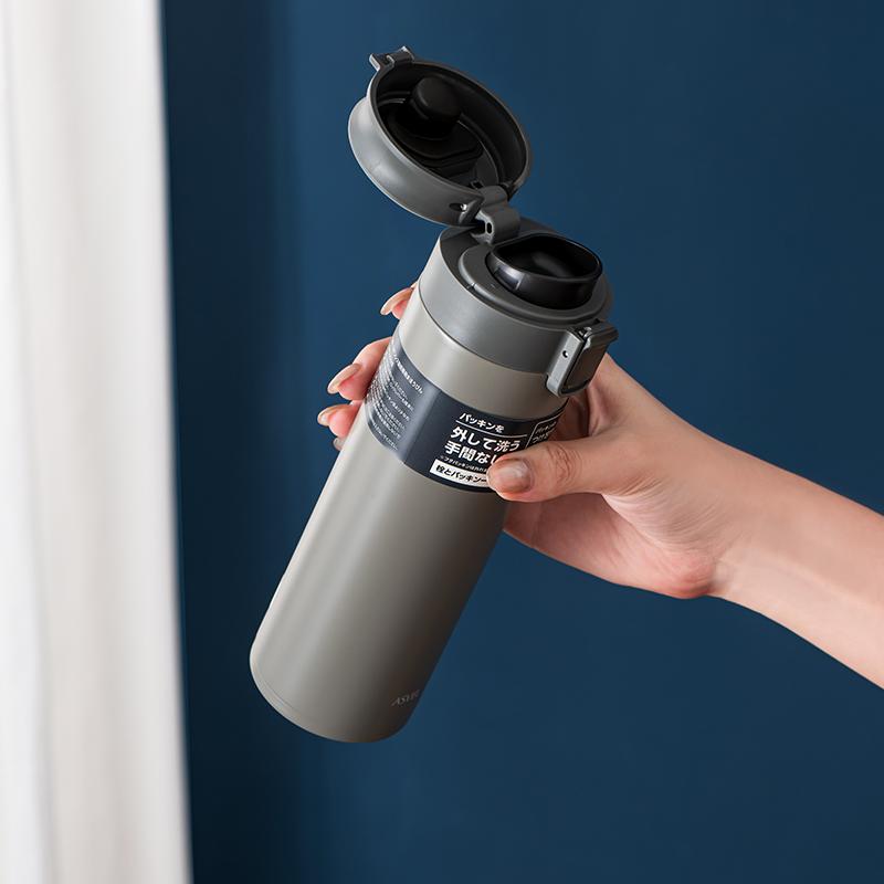 asvel不绣钢弹扣盖直身杯保温杯