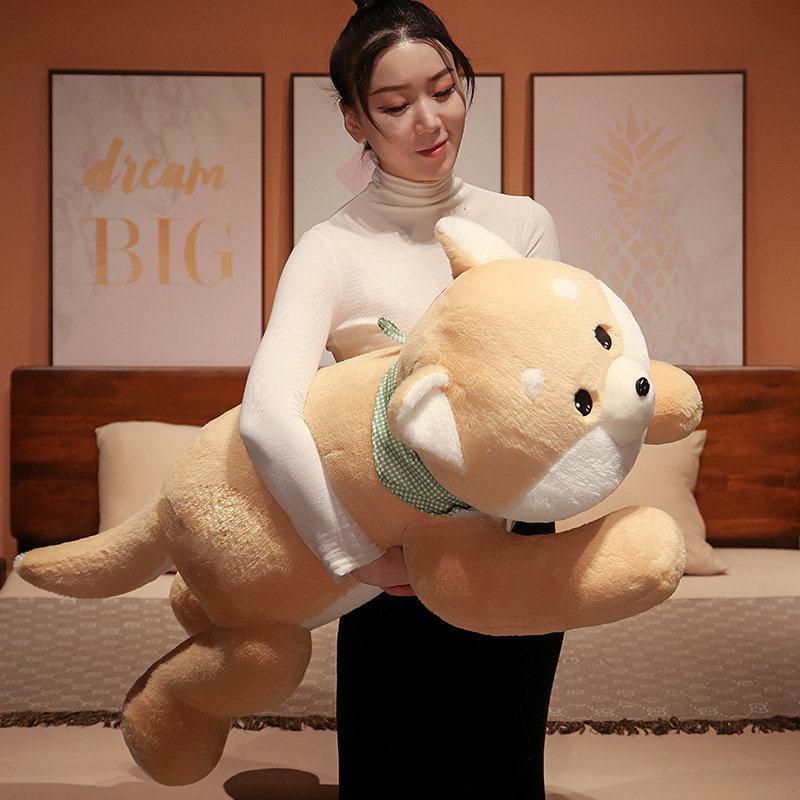 可爱狗狗公仔秋田犬布娃娃毛绒玩具送女朋友小狗狗玩偶生日礼物萌