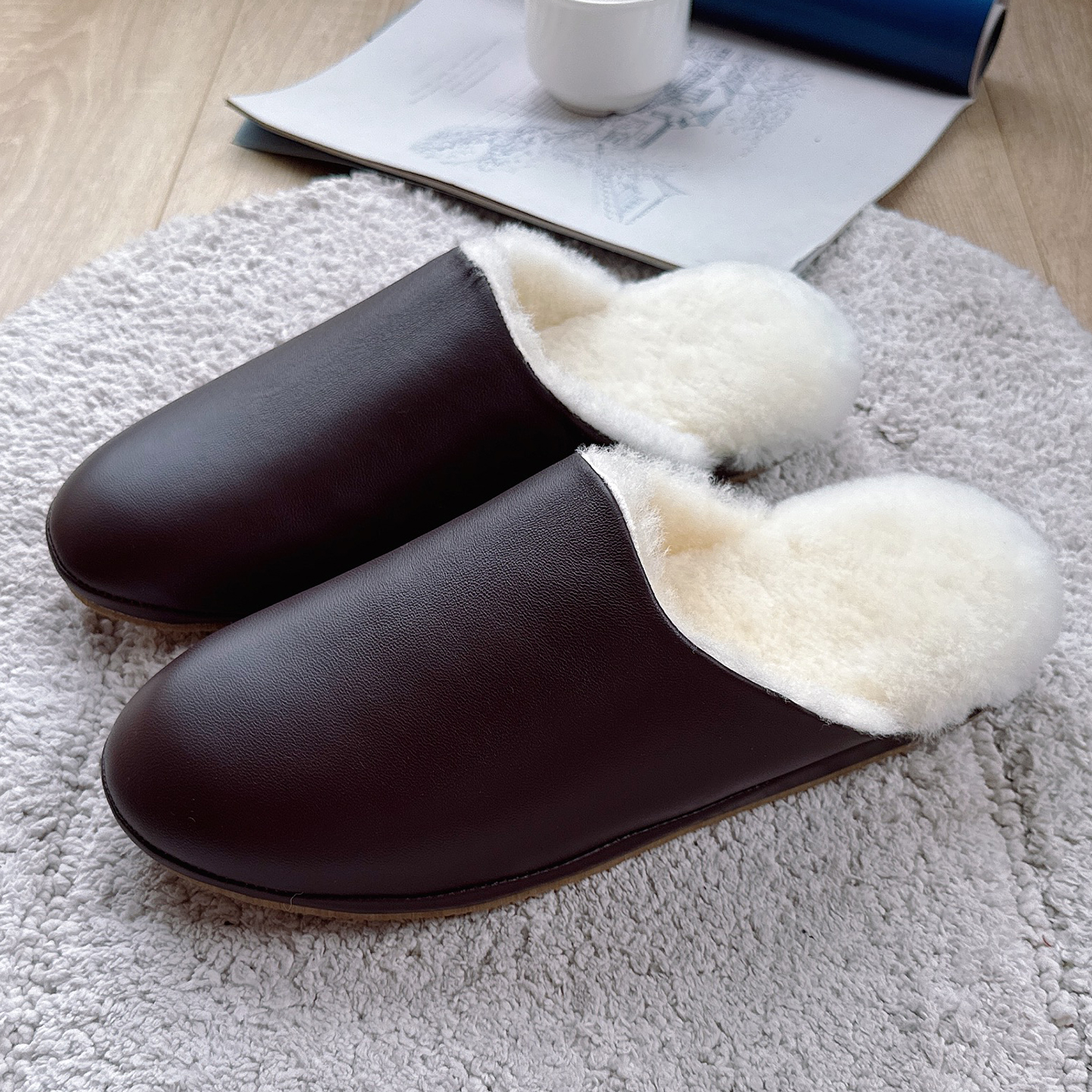羊皮毛一体拖鞋真皮男女居家防滑不臭脚厚底软底家用纯羊毛毛拖