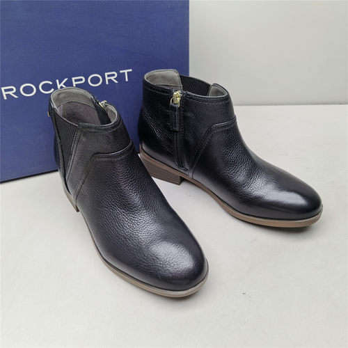 Rockport/乐步正品撤柜亏本清仓时尚通勤风牛皮女秋冬短靴W版偏大