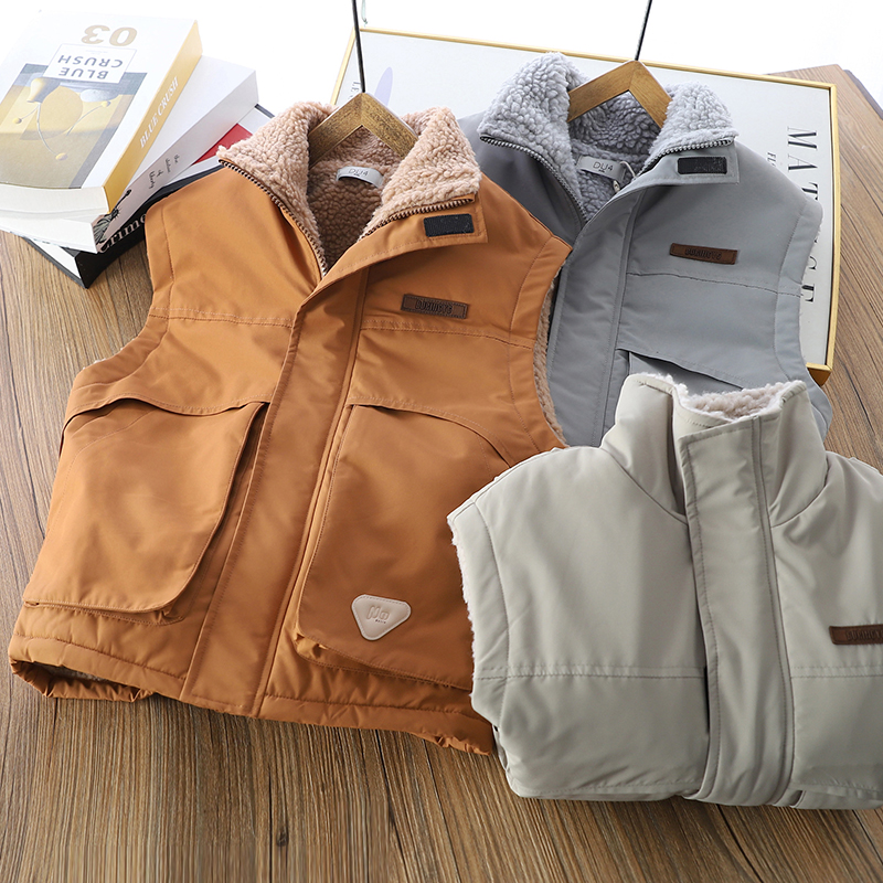 秋冬款加绒儿童棉马甲帅气潮