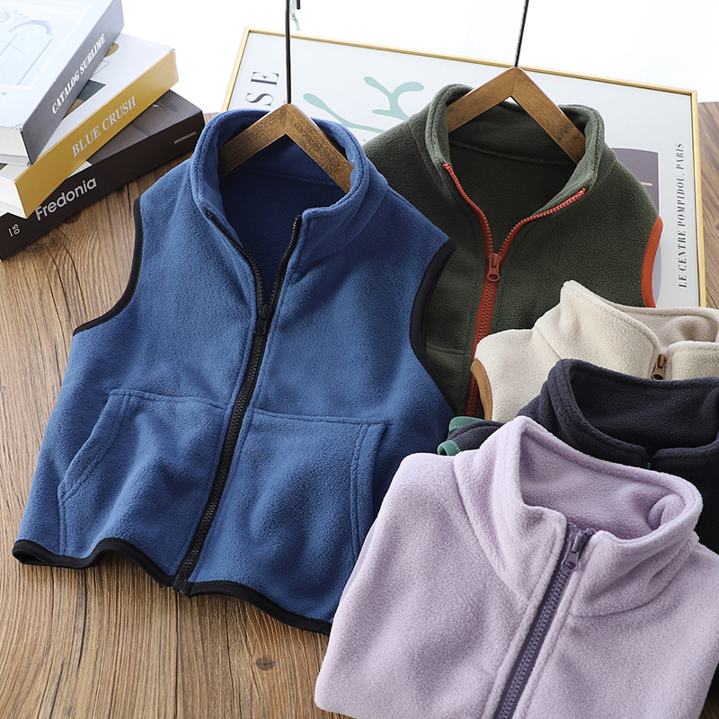 秋冬款儿童摇粒绒马甲保暖