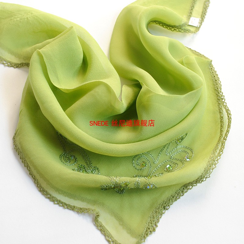 100%桑蚕丝真丝巾围巾领巾小方巾