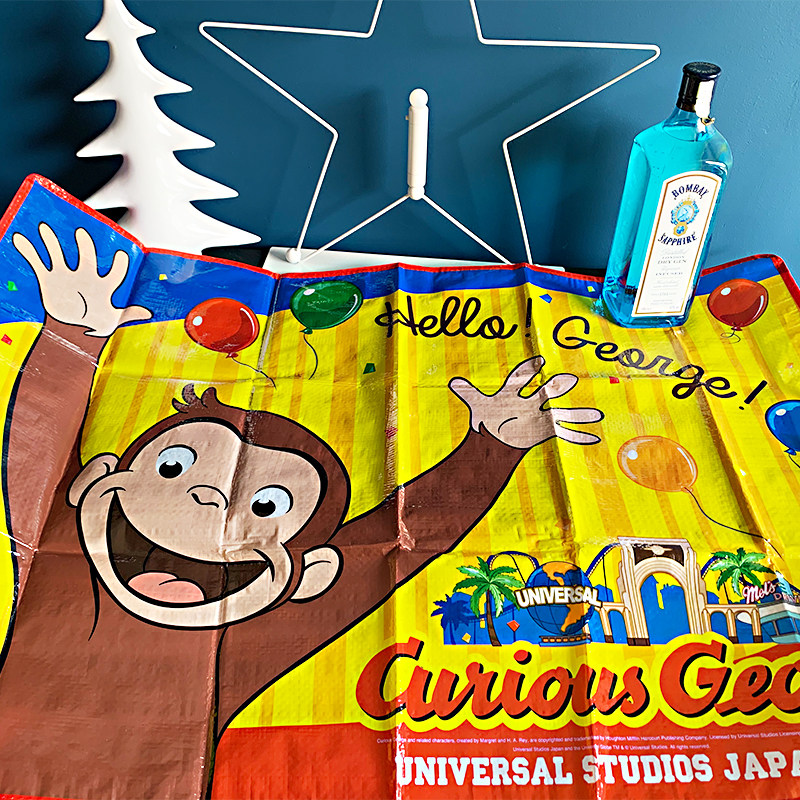 可爱卡通 好奇猴防潮防水垫 2件套