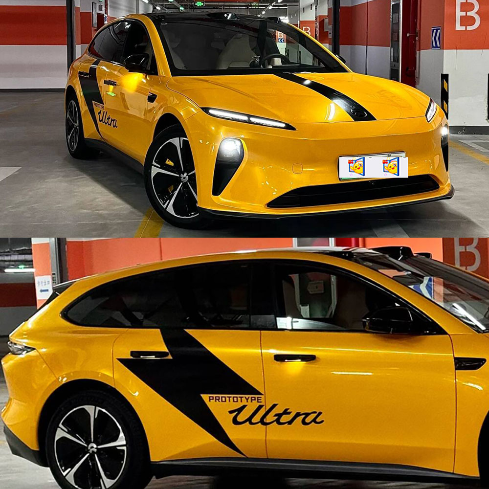 适用于蔚来ET5T车贴拉花 SU7个性改装饰车身贴纸侧裙贴画彩条