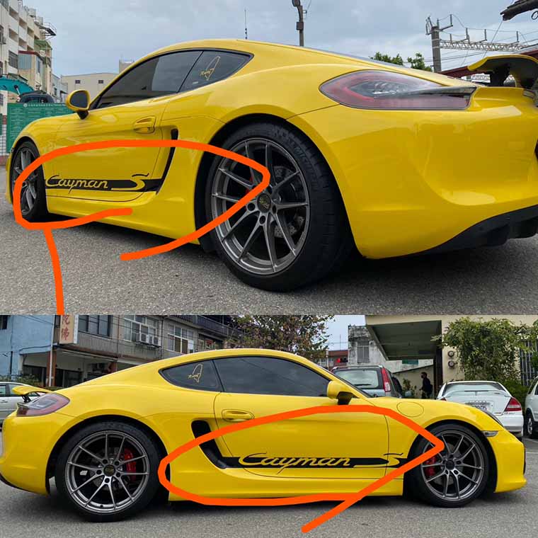 保时捷981车贴拉花cayma