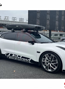 适用极氪001车贴拉花007装饰车门侧裙汽车改装车身下侧贴纸彩条