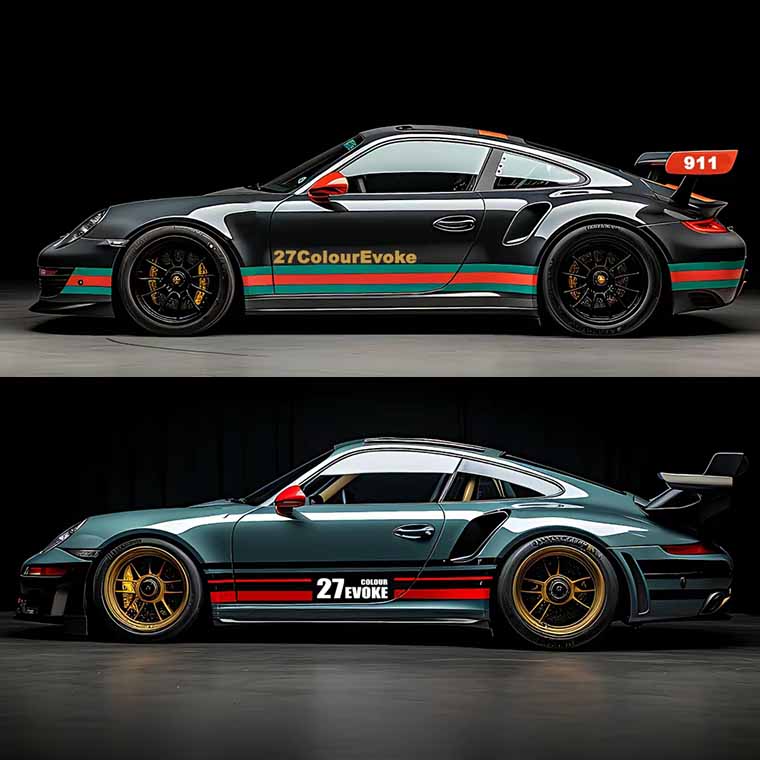 保时捷9112718车贴拉花