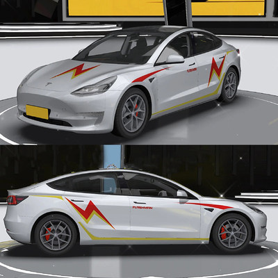 特斯拉model3车贴拉花MS