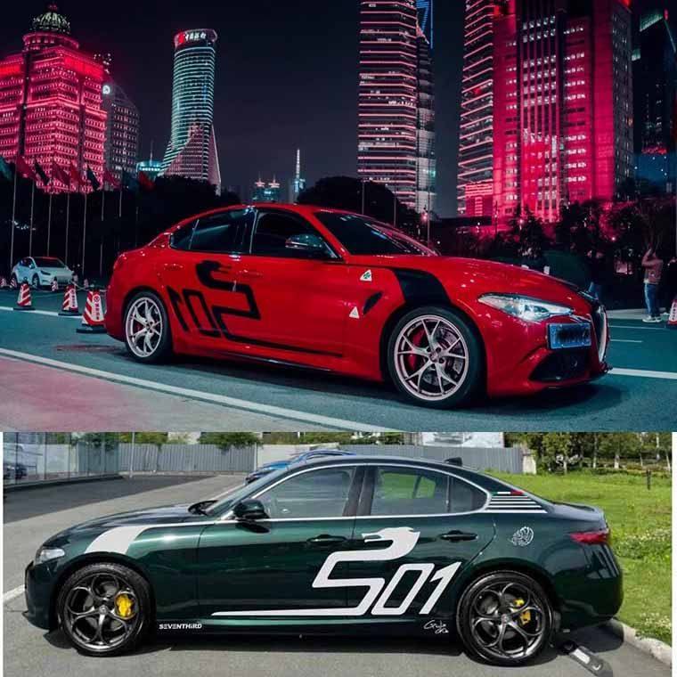 阿尔法罗密欧Giulia车身贴纸拉花 引擎机盖车贴汽车装饰贴彩条,汽车用品/电子/清洗/改装,汽车装饰贴/反光贴,淘宝优惠券,粉丝福利购,淘宝优惠卷