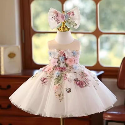 女童生日礼服儿童森系花仙子蓬蓬