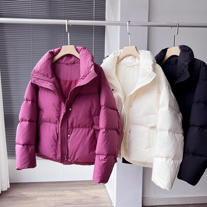 90白鸭绒三防立领加厚保暖短款