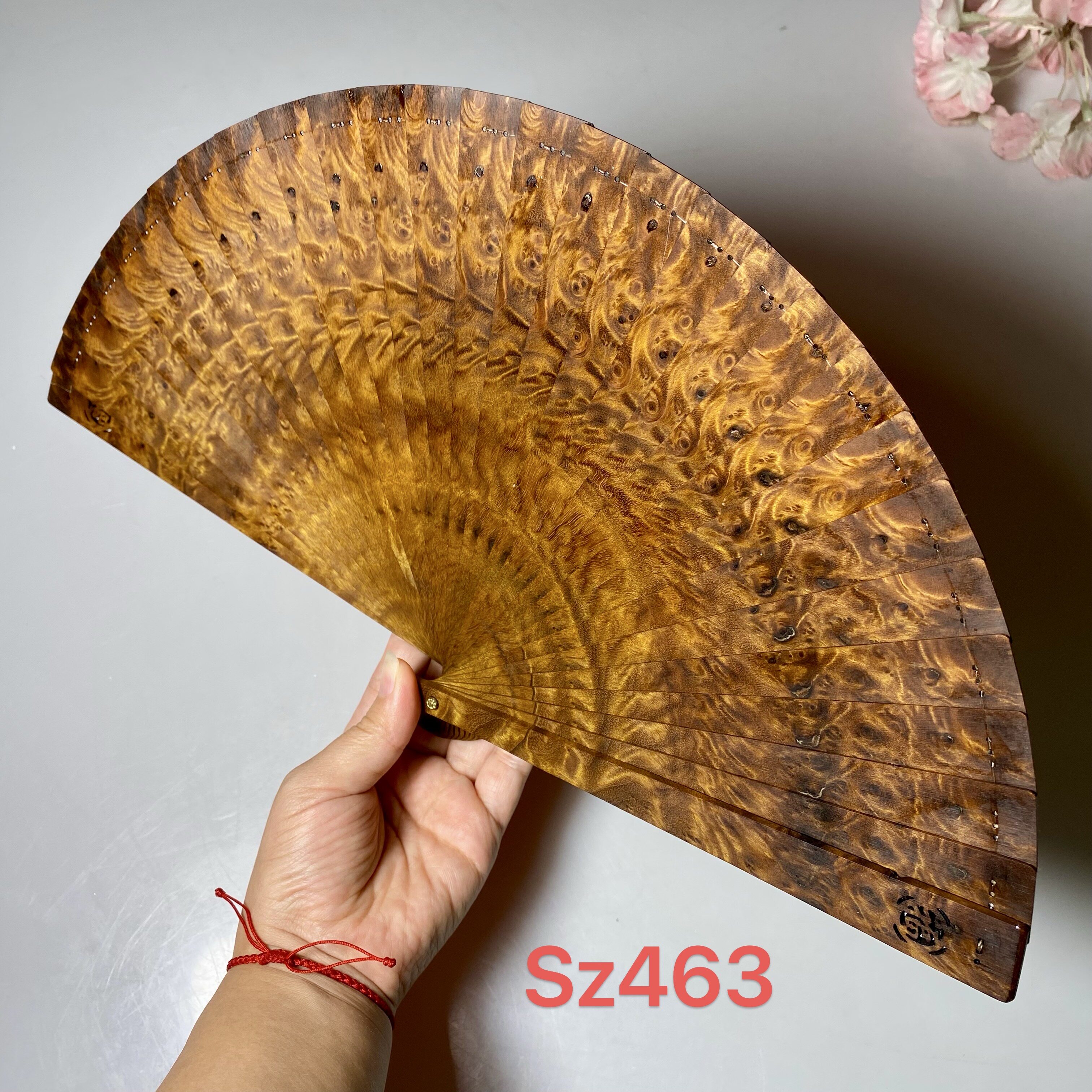 金丝楠木苏扇中国风汉服折扇摆件